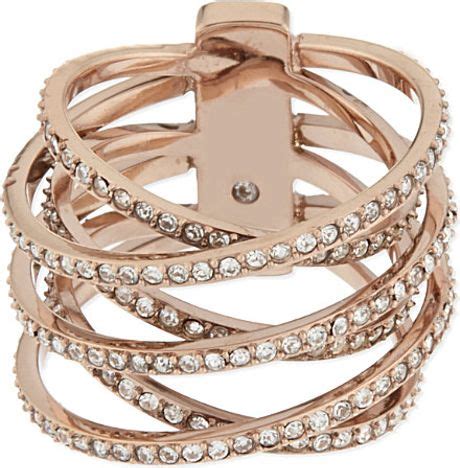 michael kors criss cross ring rose gold|Michael Kors Ladies Criss.